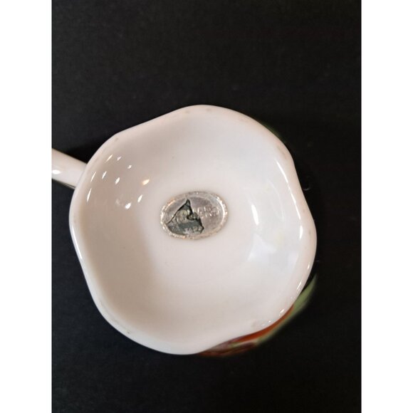 Vintage  Shafford Japan Porcelain Tea Cup & Saucer Fruit  Pinapple Black & Gold - Picture 7 of 11